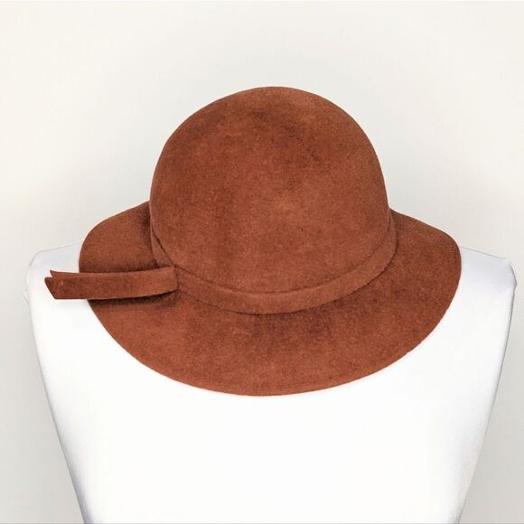 Frank Olive Wool Felt Bucket Hat Rust Brown - Picture 1 of 6